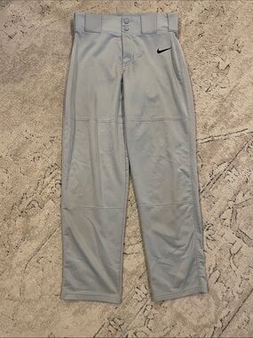 Nike Light Gray Baseball Pants with Black Swoosh